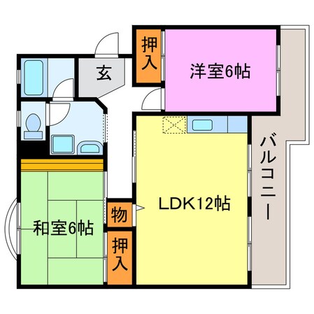 辻ハイツⅡの物件間取画像